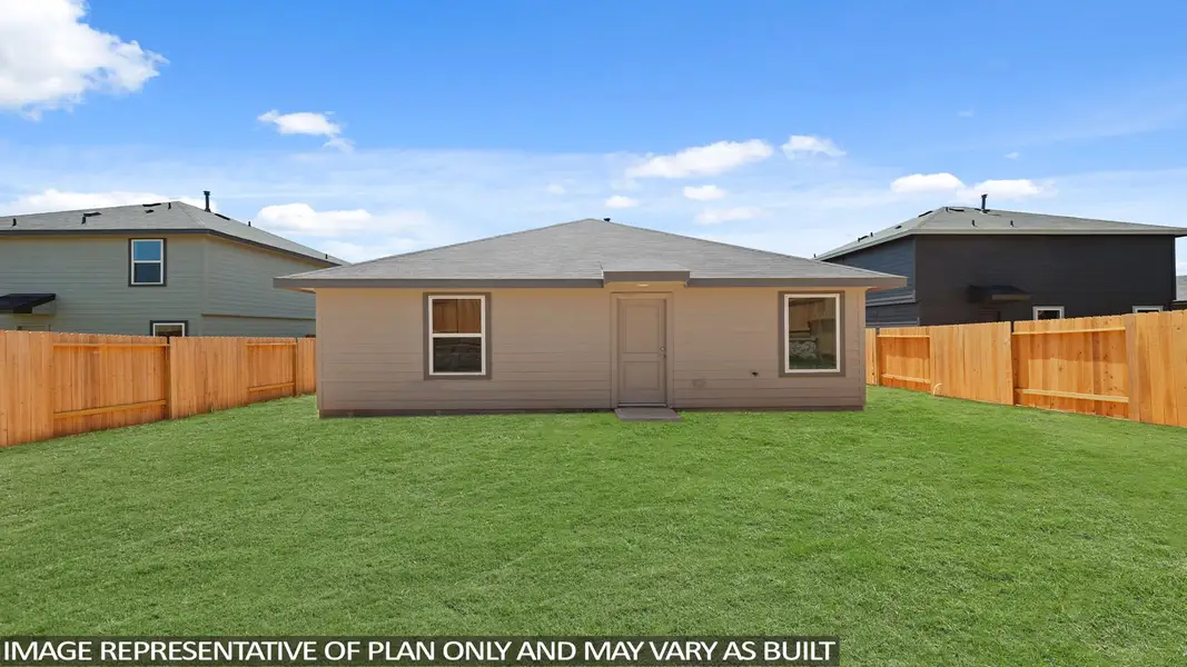Representative exterior photo of a completed home built from the Barton by D.R. Horton in Mill Creek, Magnolia, TX (Image 11). Representative exterior photo of a completed home built from the Barton by D.R. Horton in Mill Creek, Magnolia, TX (Image 11).