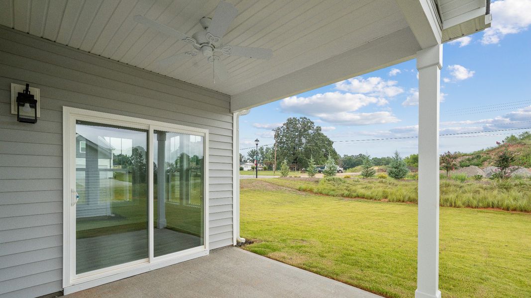 Covered Patio of The Drayton Design by DRB Homes