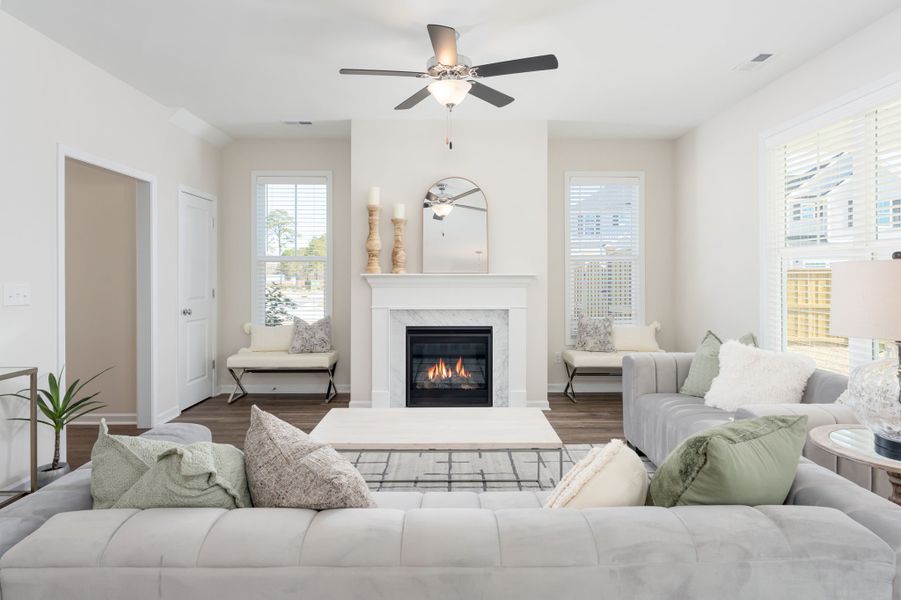 Furnished interior view inside a new home in River Tide Farms, Bolivia (Image 5).