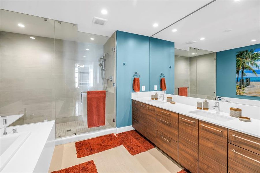 Furnished interior view inside a new home in Saltaire, St. Petersburg (Image 45).