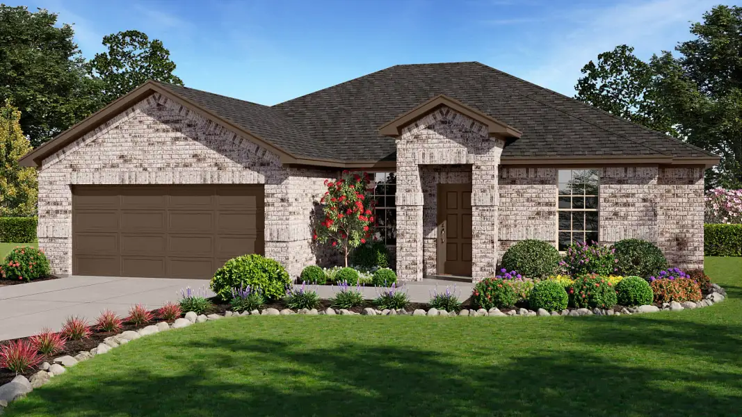Representative exterior photo of a completed home built from the Ashli by D.R. Horton in Homestead at Parks Bell Ranch, Odessa, TX (Image 14).