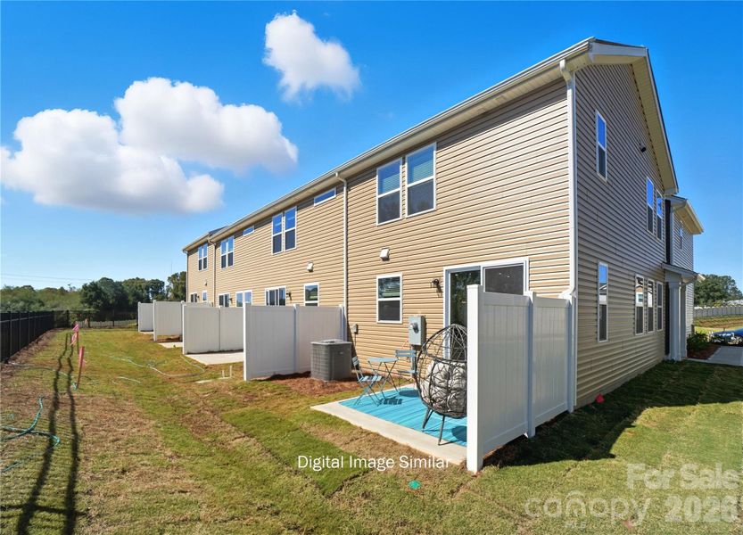 Exterior details and patio area of a home in Bailey Run, Charlotte (Image 22).