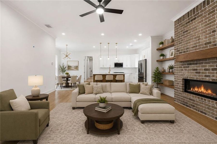 Furnished interior view inside a new home in , Ball Ground (Image 8). Furnished interior view inside a new home in , Ball Ground (Image 8).