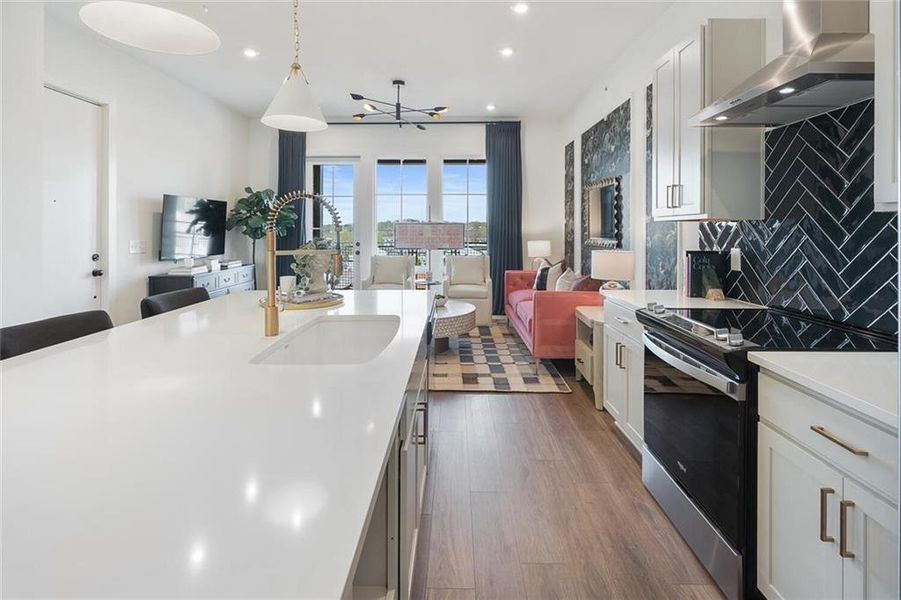Furnished interior view inside a new home in , Atlanta (Image 16).