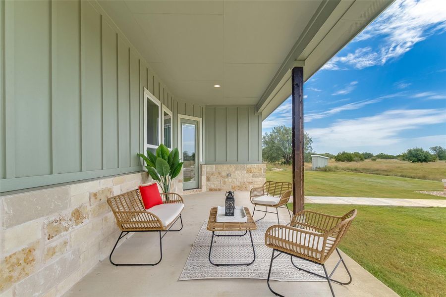 Exterior details and patio area of a home in , Bertram (Image 4). Exterior details and patio area of a home in , Bertram (Image 4).