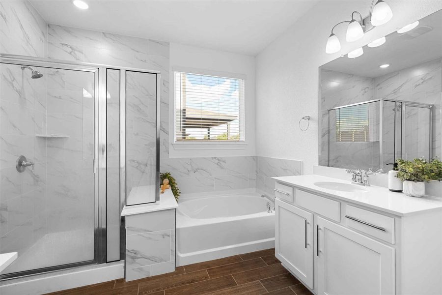 Furnished interior view inside a new home in , Leander (Image 13).