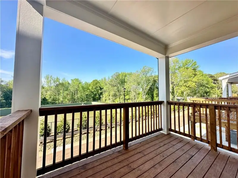 Private covered deck overlooking private woods *Images shown are from a decorated model of the same floor plan. Design selections and color packages will vary by home.* Private covered deck overlooking private woods *Images shown are from a decorated model of the same floor plan. Design selections and color packages will vary by home.*