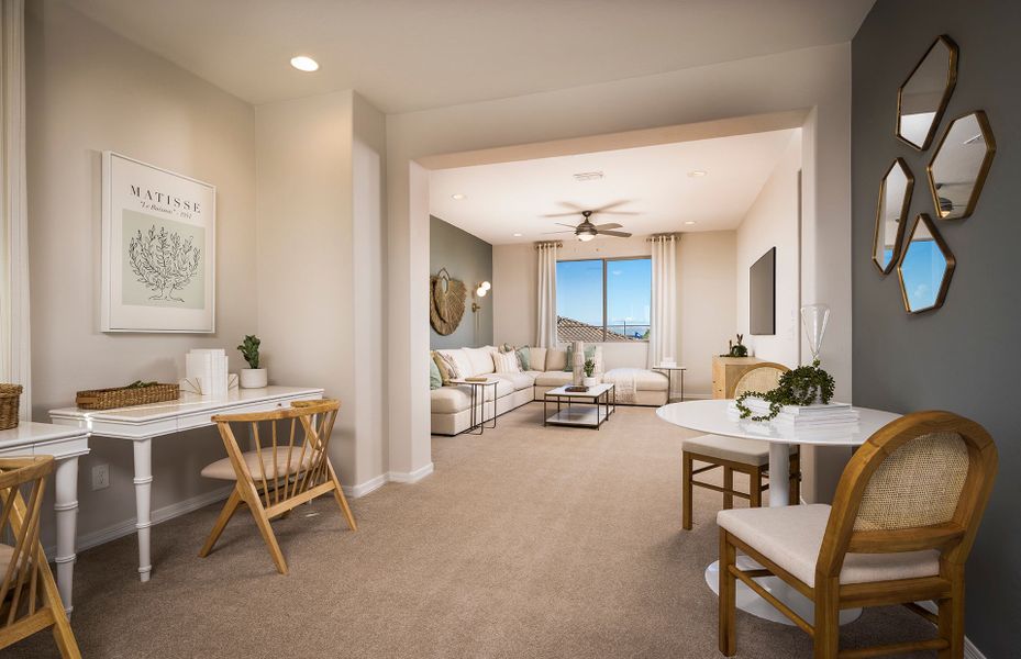 Furnished interior view inside a new home in Harvest - Enchantment Series, Queen Creek (Image 13).