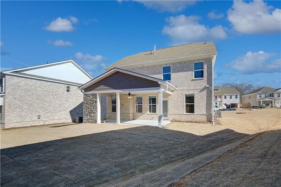 Exterior details and patio area of a home in Burchwood, Stockbridge (Image 18).