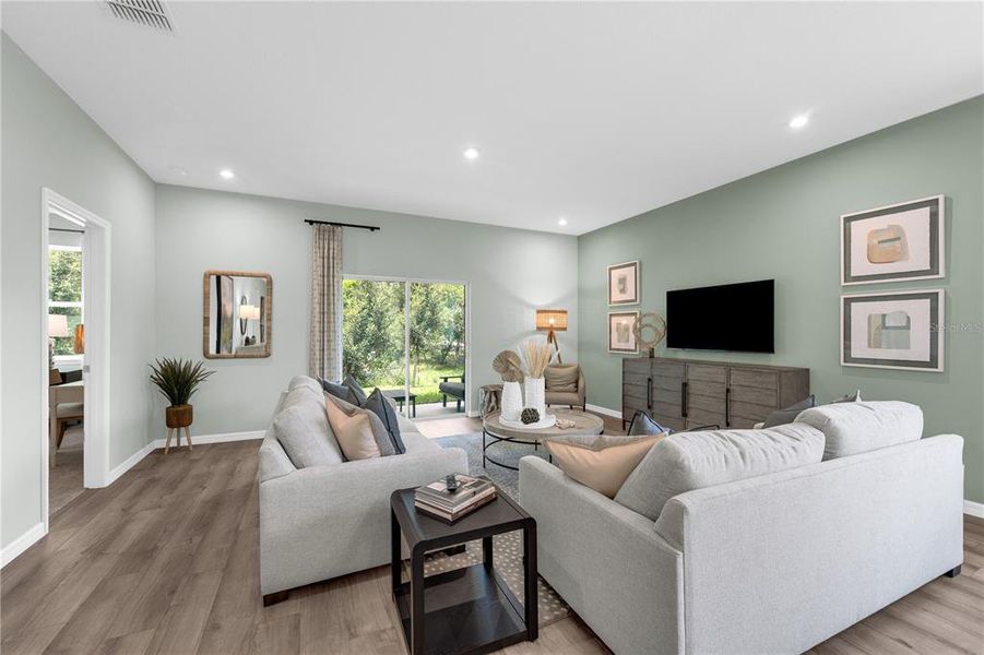 Furnished interior view inside a new home in Covered Bridge at Liberty Bluff, Haines City (Image 3).