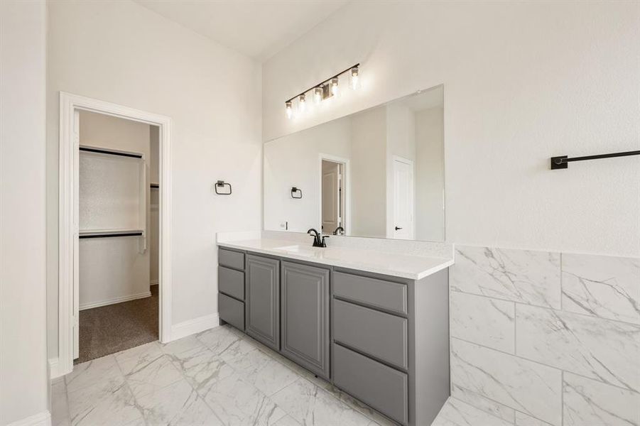 Furnished interior view inside a new home in Stone River Glen 60s, Royse City (Image 8).