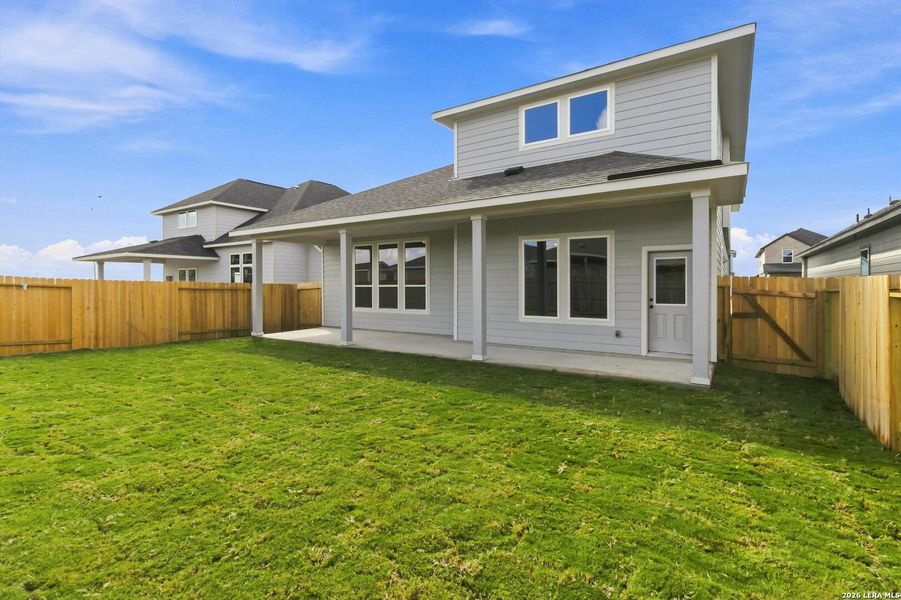 Exterior details and patio area of a home in Cordova Crossing, Seguin (Image 3). Exterior details and patio area of a home in Cordova Crossing, Seguin (Image 3).