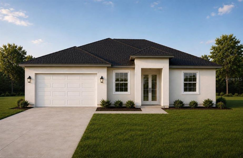 Front exterior of a new home in , Brooksville, FL, highlighting curb appeal (Image 1). Front exterior of a new home in , Brooksville, FL, highlighting curb appeal (Image 1).