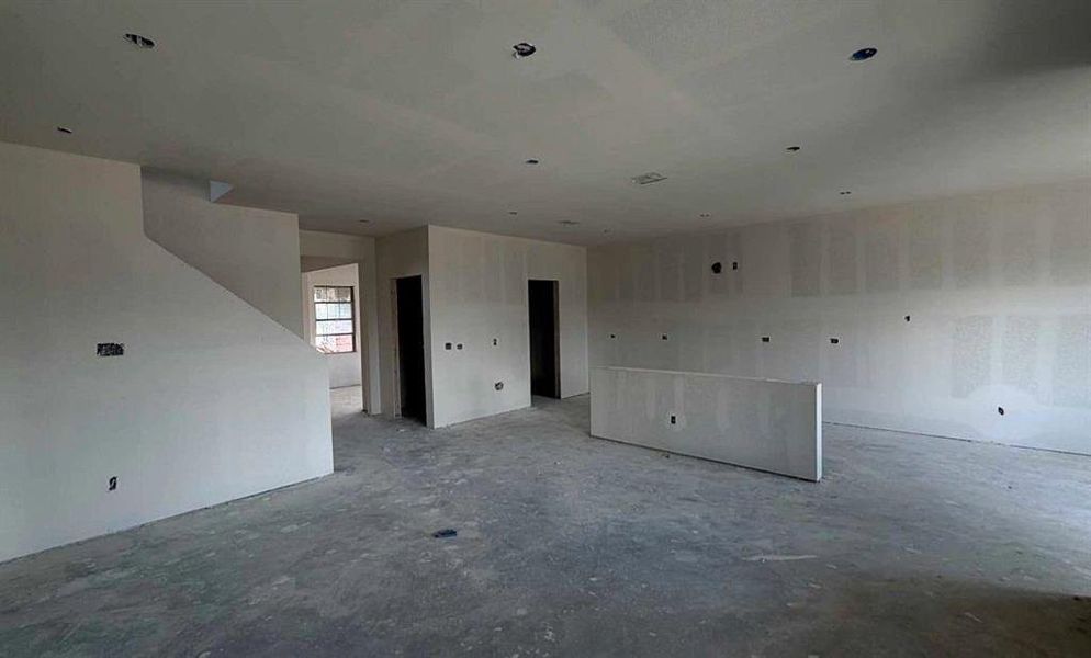 Open Kitchen-Living Room Construction Progress