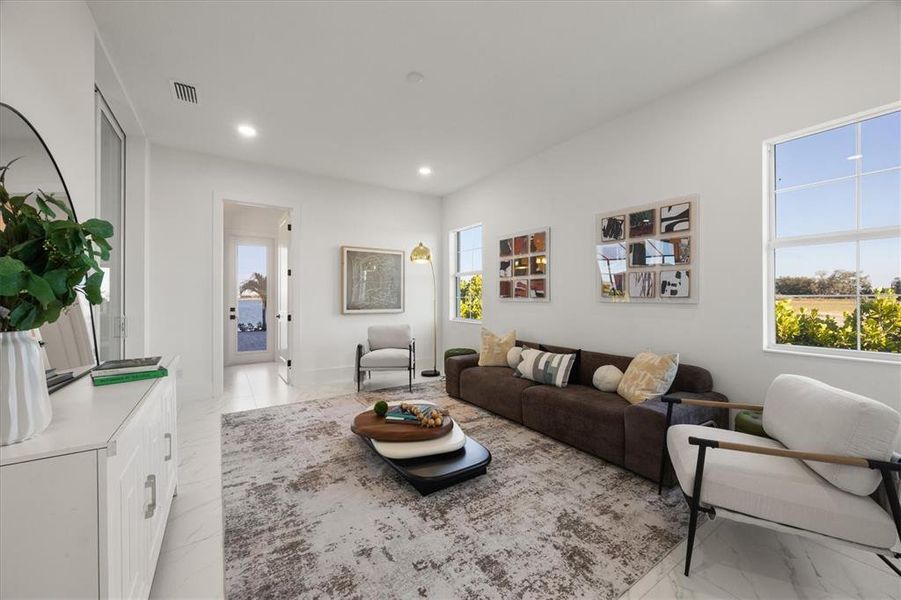 Furnished interior view inside a new home in , Sarasota (Image 51). Furnished interior view inside a new home in , Sarasota (Image 51).