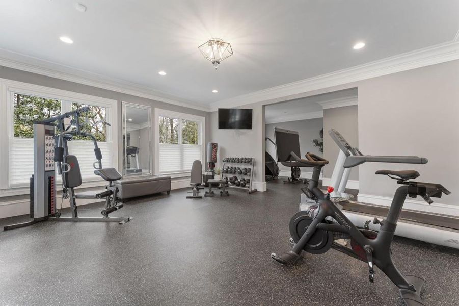 Furnished interior view inside a new home in , Johns Creek (Image 48).