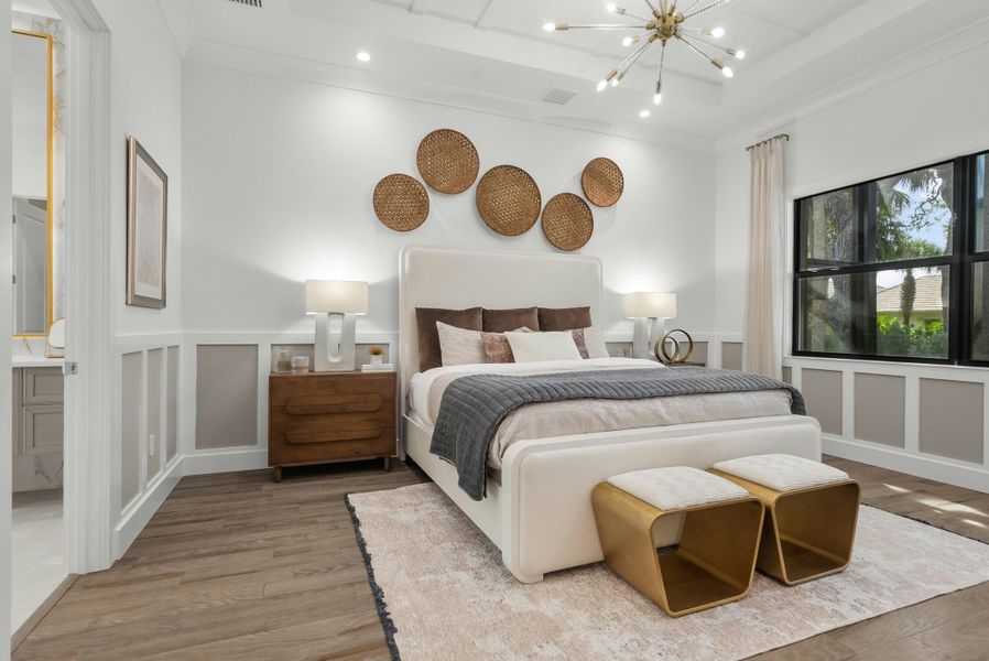 2D floor plan layout for the Indigo Grande 4 by GHO Homes in Seaglass, Vero Beach, FL (Image 56).