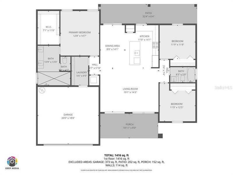 2D floor plan layout of this home in , Citrus Springs, FL (Image 5).