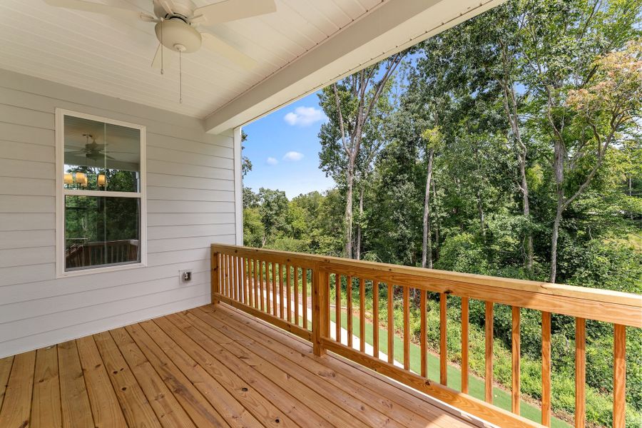 Exterior details and patio area of a home in Lakeside Saluda, Greenville (Image 22).