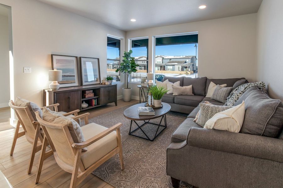 Representative furnished interior of a home built from the Tesla by Hartford Homes in Trailside, Timnath (Image 7).
