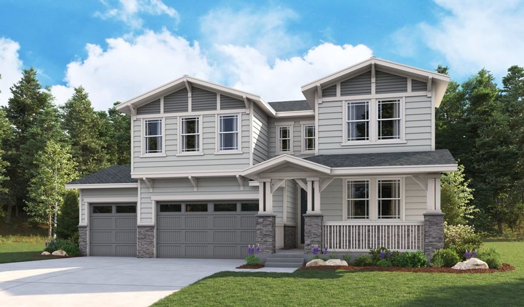 Coronado-D723-KinstonAtCenterra Elevation B (3-car)