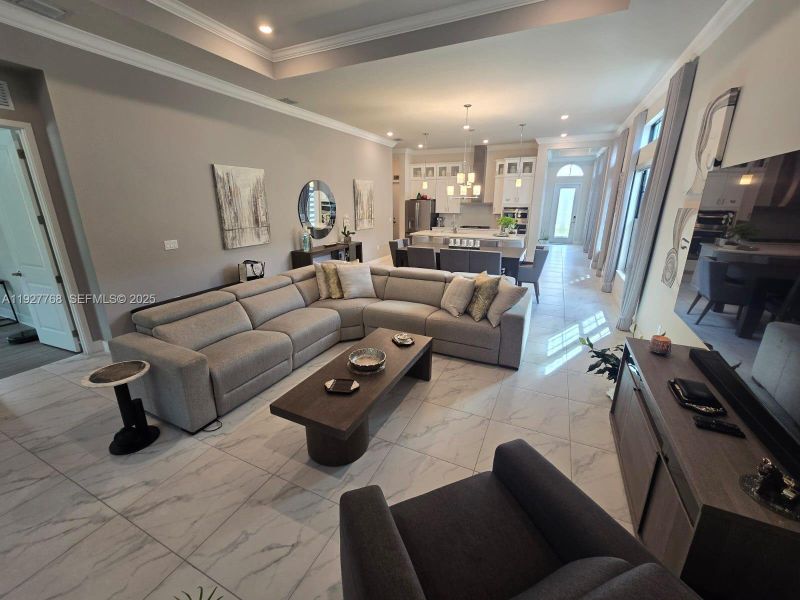 Furnished interior view inside a new home in , Parkland (Image 9). Furnished interior view inside a new home in , Parkland (Image 9).