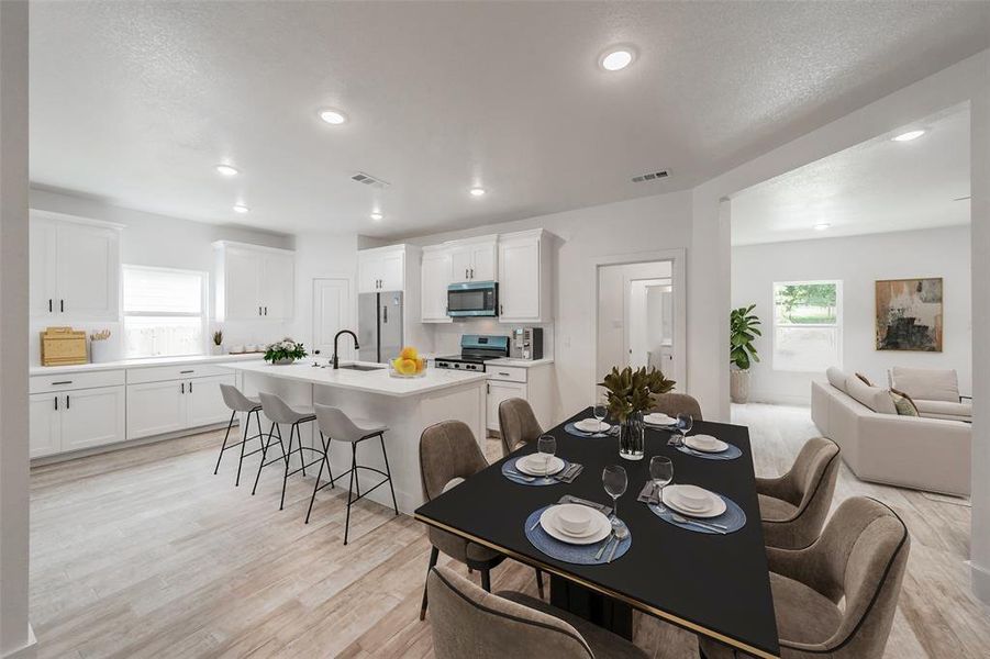 Furnished interior view inside a new home in , Dallas (Image 9).