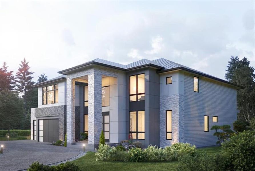 Front exterior of a new home in , Lawrenceville, GA, highlighting curb appeal (Image 3).