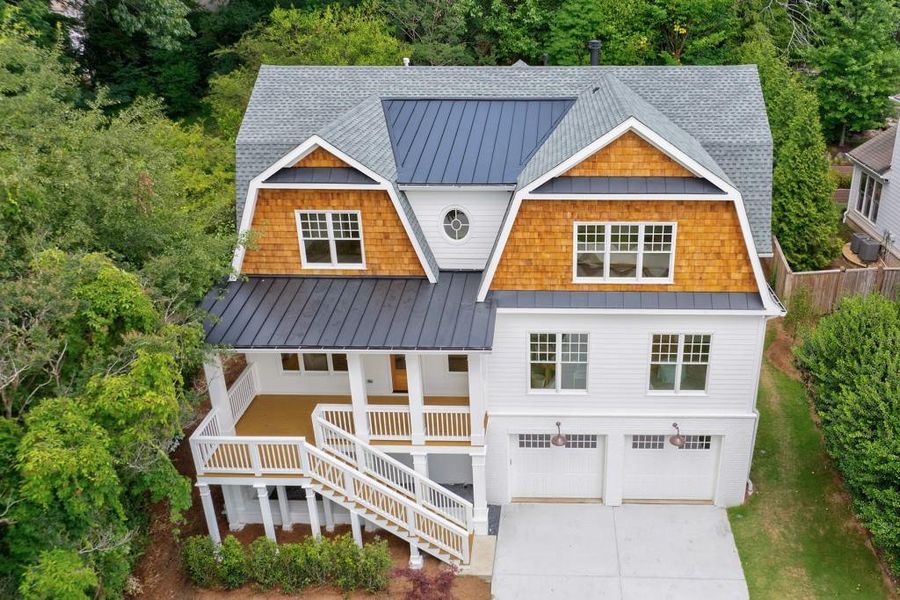 Front exterior of a new home in , Brookhaven, GA, highlighting curb appeal (Image 31). Front exterior of a new home in , Brookhaven, GA, highlighting curb appeal (Image 31).