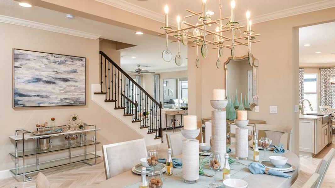 Representative furnished interior of a home built from the Barbados by Taylor Morrison in Central Park, Port St. Lucie (Image 9).