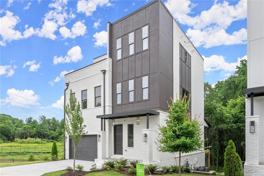 Front exterior of a new home in West Town, Atlanta, GA, highlighting curb appeal (Image 26).
