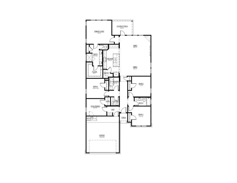 2D floor plan layout for the The Lone Star by Joseph Creek Homes in Megan's Landing, Castroville, TX (Image 3). 2D floor plan layout for the The Lone Star by Joseph Creek Homes in Megan's Landing, Castroville, TX (Image 3).