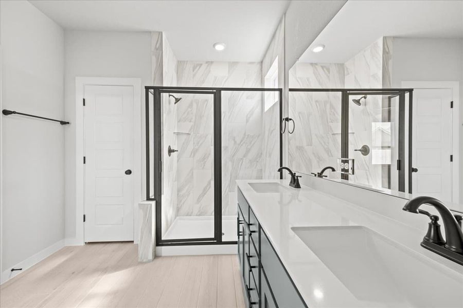 Furnished interior view inside a new home in Trace, San Marcos (Image 12).