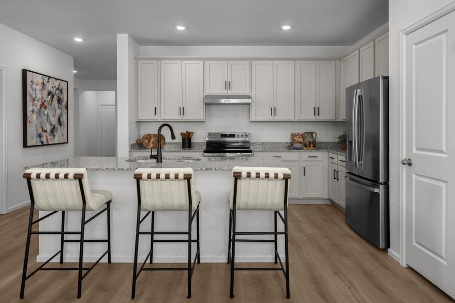 Representative furnished interior of a home built from the 1818 Modeled by KB Home in Brighton Crossings, Brighton (Image 10).