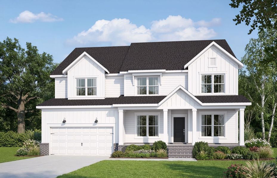 Representative exterior photo of a completed home built from the Willwood by Pulte Homes in Everbrook, Angier, NC (Image 25).