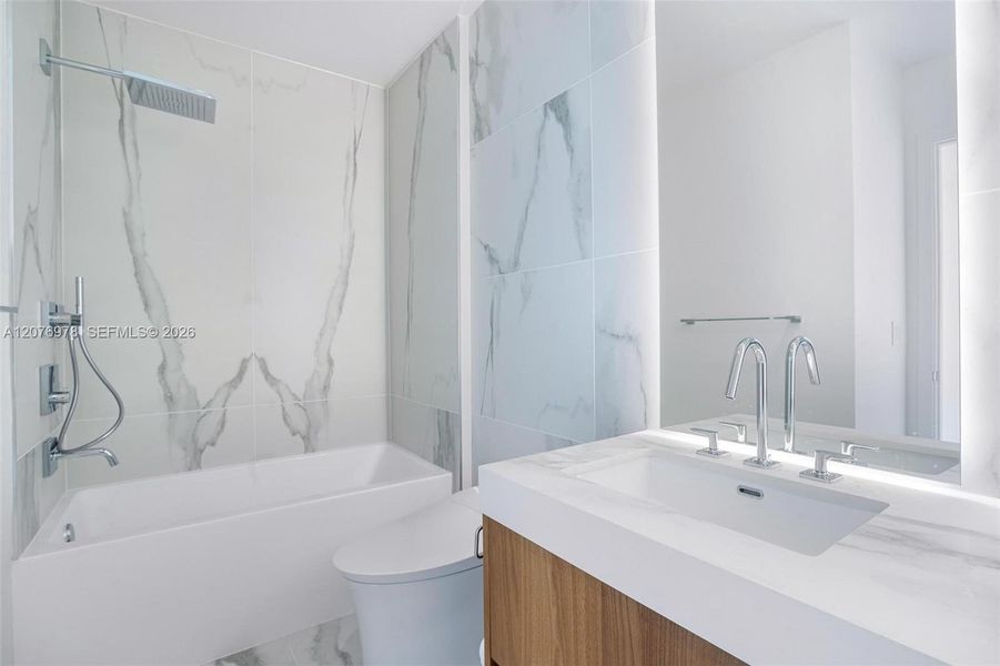 Furnished interior view inside a new home in , Miami (Image 13).