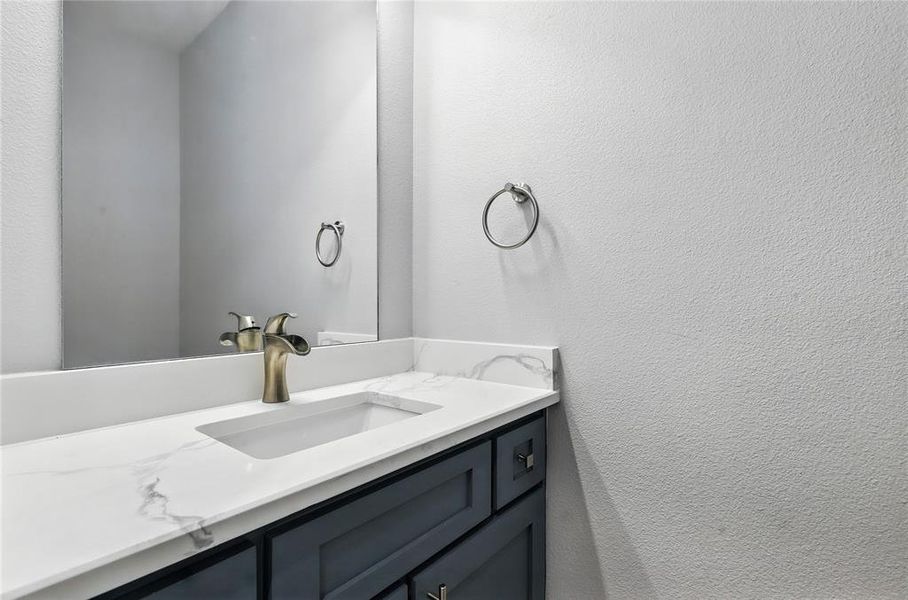Bathroom featuring vanity