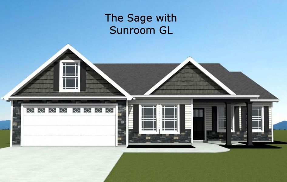 Front exterior of a new home in Ballentine Ridge, Lyman, SC, highlighting curb appeal (Image 1).