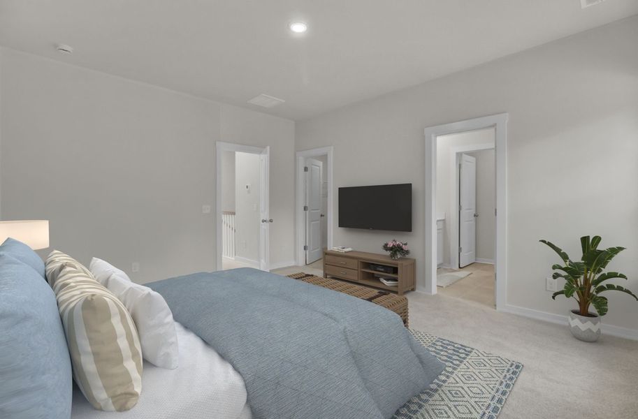 Furnished interior view inside a new home in Indigo Grove Townhomes, Johns Island (Image 14).