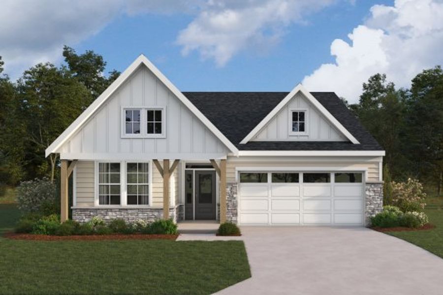 Representative exterior photo of a completed home built from the Amelia by Fischer Homes in Easton Park, Dallas, GA (Image 8).