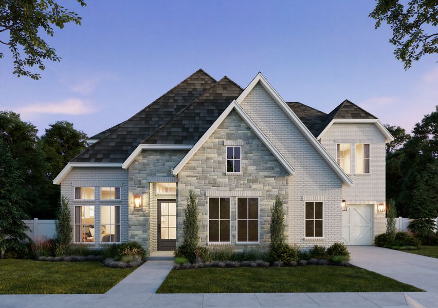 Representative exterior photo of a completed home built from the Kimball by Southgate Homes in Windsong Ranch 71' Series, Prosper, TX (Image 6).