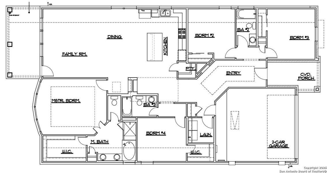 2D floor plan layout of this home in The Grove at Vintage Oaks, New Braunfels, TX (Image 5).