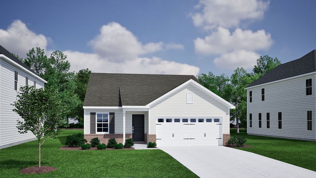 Representative exterior photo of a completed home built from the Howard - Genesis Value Collection by Mungo Homes in Laurelbrook, Sherrills Ford, NC (Image 11).
