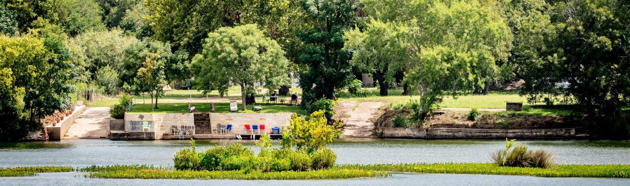 Surrounding community with a water view