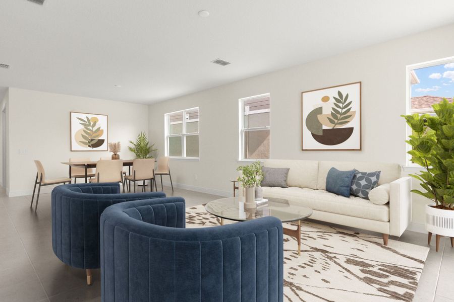 Furnished interior view inside a new home in Windwater, Parrish (Image 7).