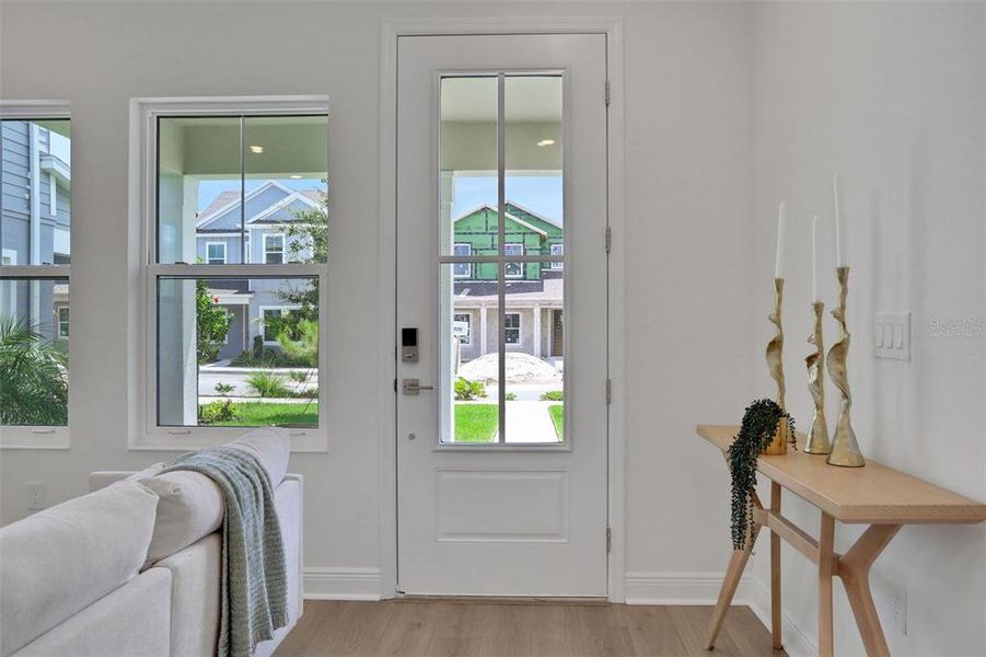 Furnished interior view inside a new home in Bungalow Walk at Lakewood Ranch, Sarasota (Image 4).