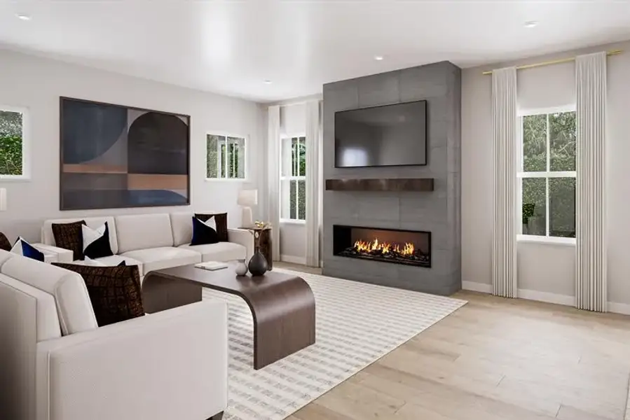 Representative furnished interior of a home built from the Harrington Bay by Ryan Homes in Shinn Farms, Troutman (Image 5). Representative furnished interior of a home built from the Harrington Bay by Ryan Homes in Shinn Farms, Troutman (Image 5).