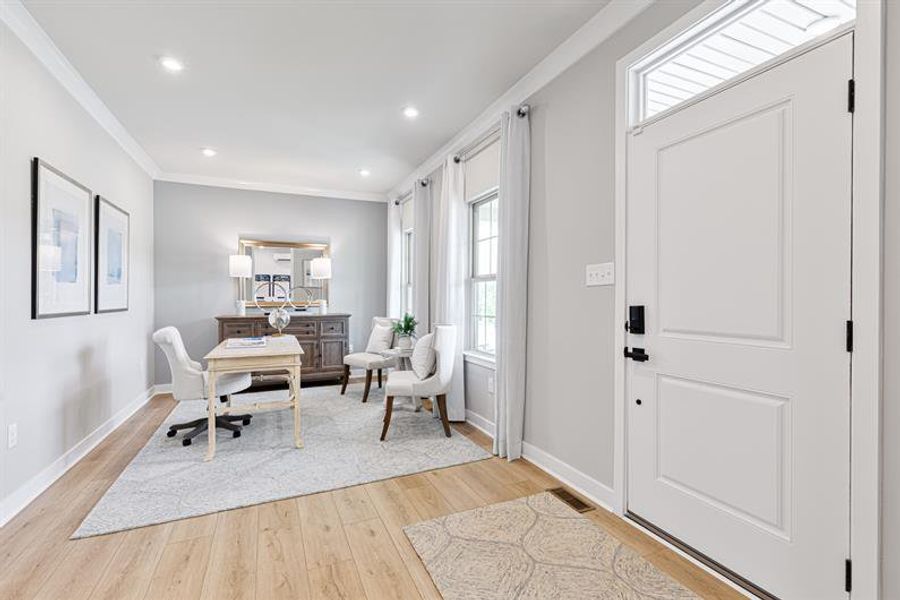Representative furnished interior of a home built from the Anderson by Ryan Homes in Canterbrook Farms, Fountain Inn (Image 29).