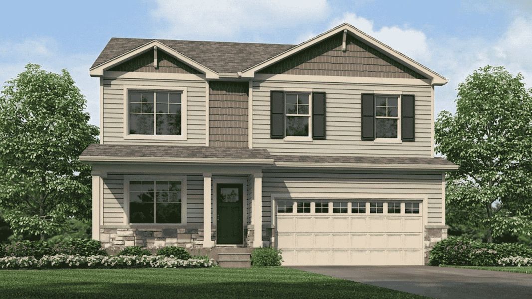 Representative exterior photo of a completed home built from the Pendleton by D.R. Horton in Tailholt, Severance, CO (Image 2).