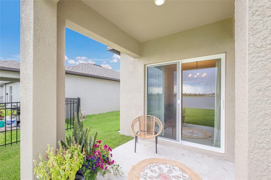Exterior details and patio area of a home in Seaire, Parrish (Image 4). Exterior details and patio area of a home in Seaire, Parrish (Image 4).